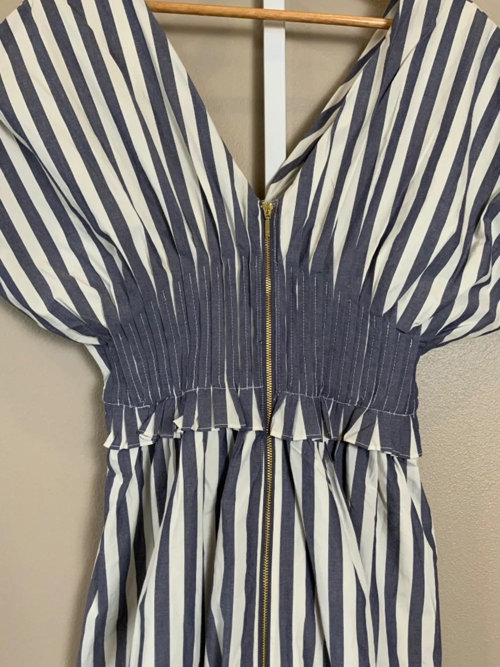 Anthropologie V-Neck Zip-Front Midi Dress - Picture 8 of 16